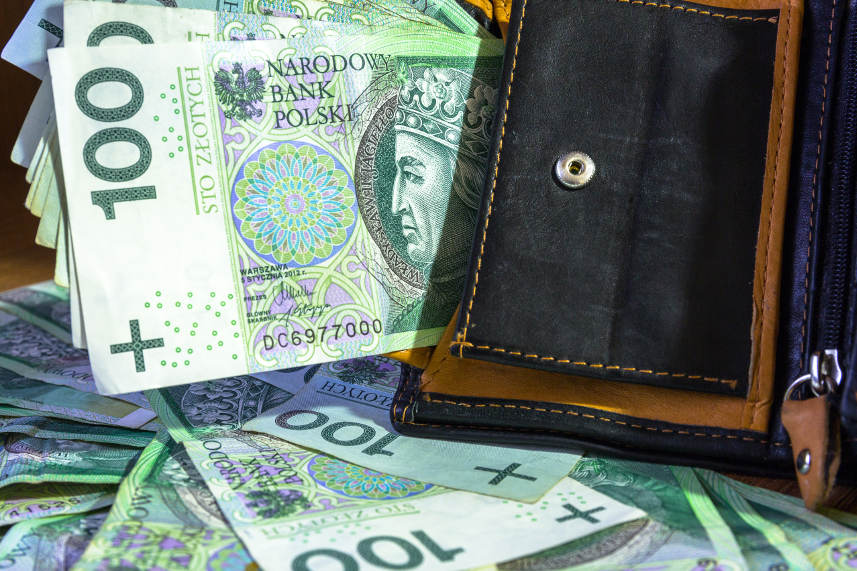 plik banknotów